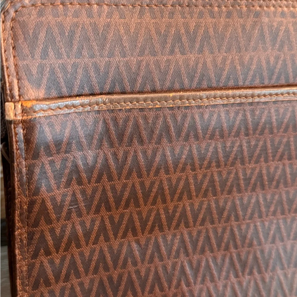 Mario Valentino Brown Leather Clutch Bag